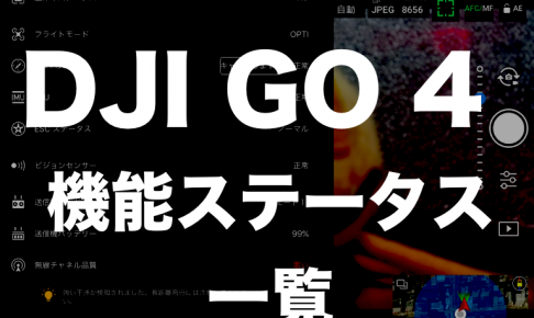 DJI GO 4 機能ステータス一覧